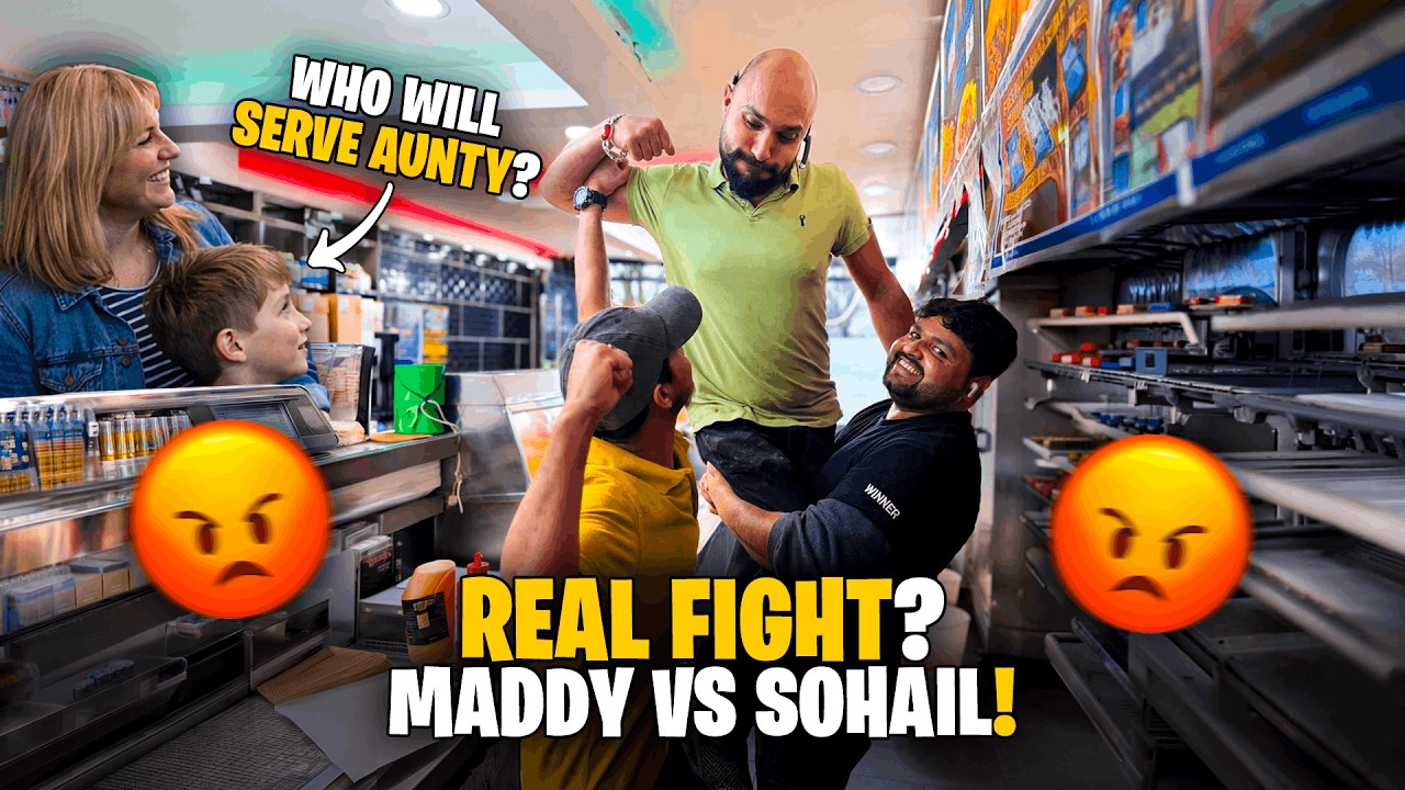 Real Fight in Shop! Who will serve Aunty?😳 Maddy vs Sohail Bhai - YouTube