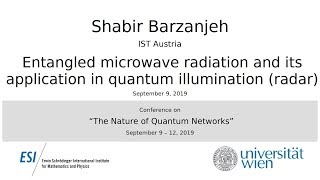 Shabir Barzanjeh - Entangled microwave radiation and its application in quantum illumination (radar)