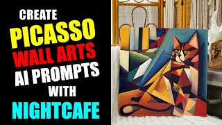 Generate Picasso Style Wall Arts POD Products using NightCafe Ai screenshot 5