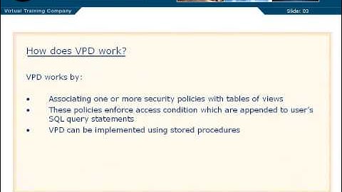 08 04 Use of Virtual Private Database