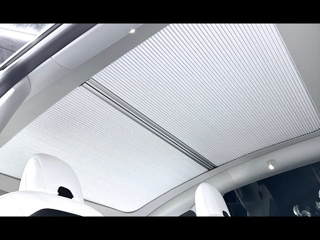 Model Y Retractable Sunroof Sunshade Heat Reducing and Light Diffusing Shade  