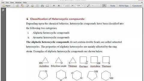 Introduction & Classification of Heterocyclic compound : Kadi Sarva Vishwavidyalaya