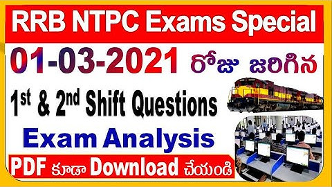 01 March 2021 Shift 1 & 2 memory based Exam Analysis Group D Special by SRINIVASMech