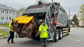 EZ Disposal Garbage Truck Packing Spring Yard Waste