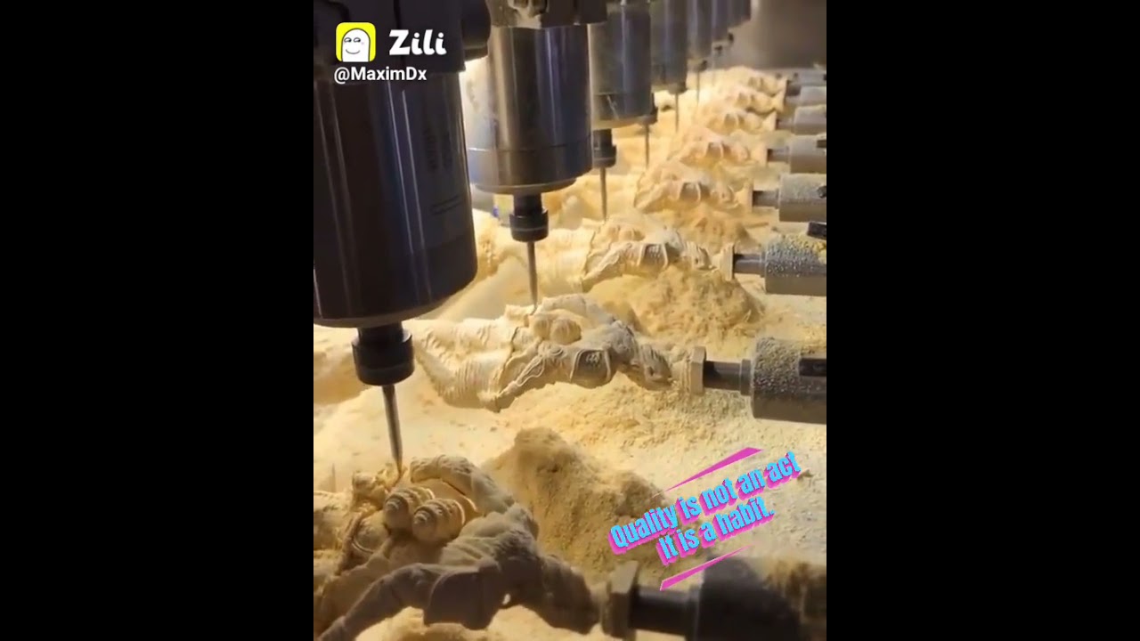 wood statue making Amazing machine process tool gadget technology