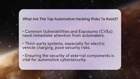 What Are The Top Automotive Hacking Risks To Avoid? - Talking Tech Trends