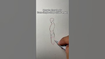 How to draw body by simple shapes: (SIDE angle)