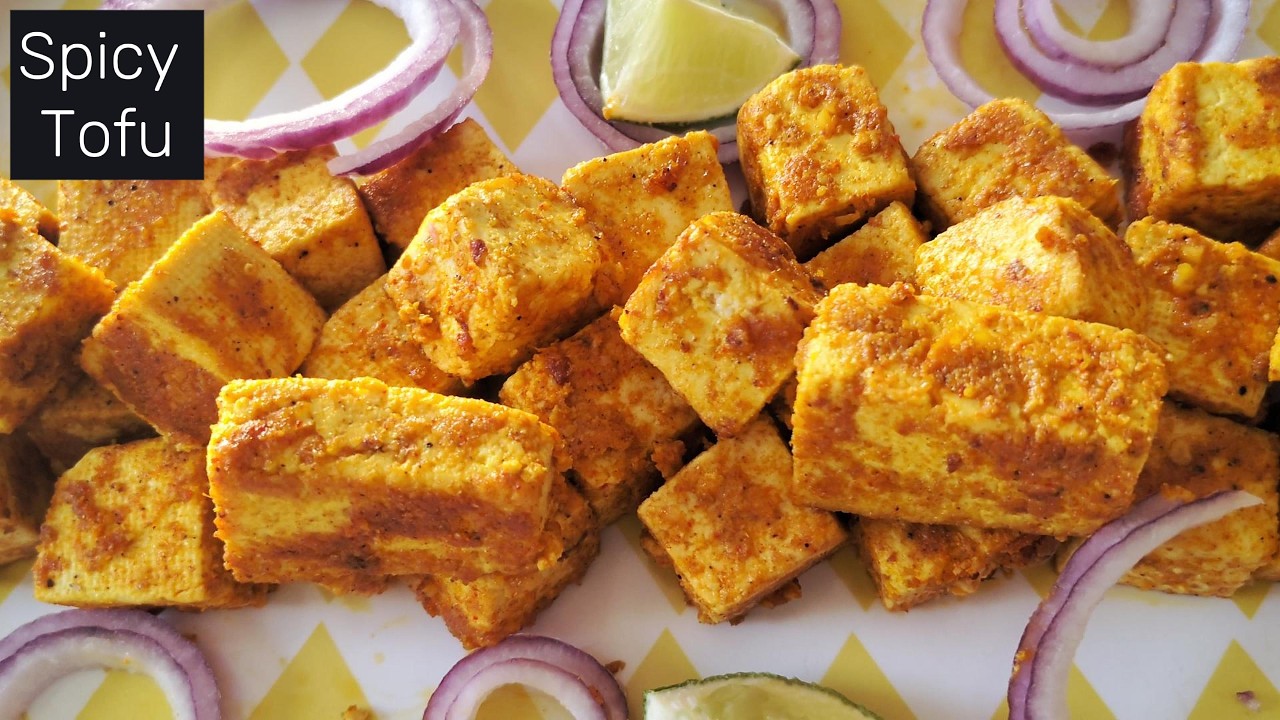 Pan Fry Masala Tofu | Super Quick and Easy Tofu | Marinated Tofu
