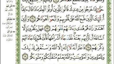 ماهر المعيقلي سورة محمد المصحف الملون المرمز المصحف مكتوب 47