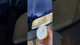 how to get your headlights less foggy with baking soda & a lemon