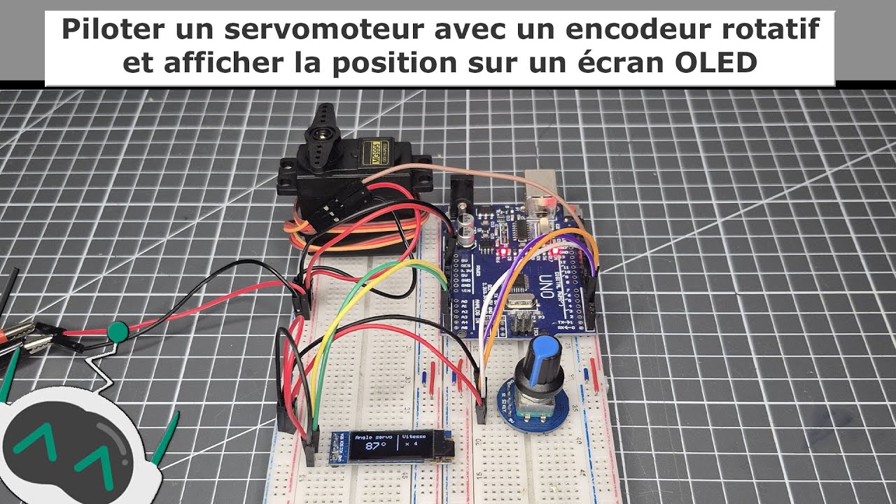 Piloter un servomoteur avec un encodeur rotatif et afficher la position sur un écran OLED