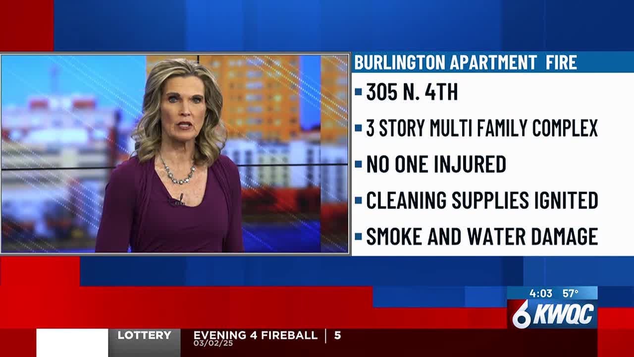 Crews respond to fire at Burlington apartment complex Sunday night ...