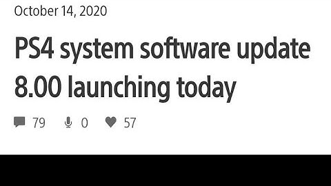 Ps4 System Software: Version 8.00