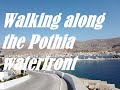 Walking along the Pothia waterfront on the island of Kalymnos in Greece (4k)