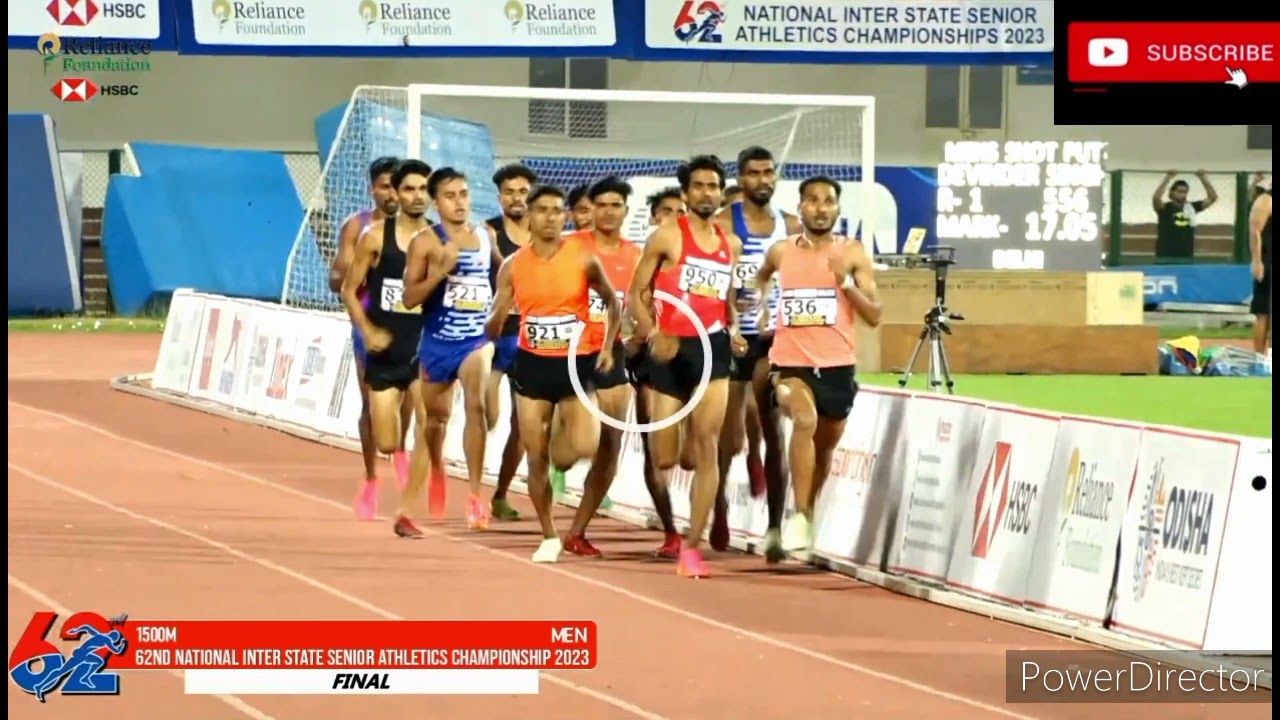 1500 mitr final  62 ND National inter state senior athletic championship  2023 jinson Johnson gold 🥇