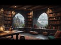 Smell the fresh air and listen to the rain in this antique library in ancient Scottish castle , asmr