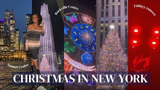 CHRISTMAS IN NEW YORK| Ferry Sunset Cruise, Union Square Christmas market and Fridayy Concert!