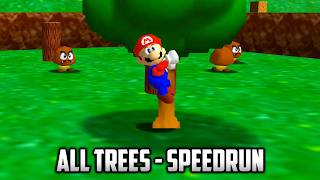 ⭐ Super Mario 64 - All Trees Speedrun (TAS) 8:25