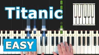 My Heart Will Go On - Titanic - Piano Tutorial EASY - Celine Dion - Sheet Music (Synthesia) chords