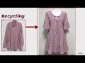 DIY Recycling a one-piece dress|원피스|안입는옷 리폼|Reform Old Your Clothes|남방 리폼|셔츠 리폼|옷만들기|Refashion|リフォーム