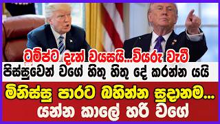 ට්‍රුම්ප්ට දැන් වයසයි...වියරු වැටී පිස්සුවෙන් වගේ හිතු හිතු දේ කරන්න යයි මිනිස්සු පාරට බහින්න සුදානම