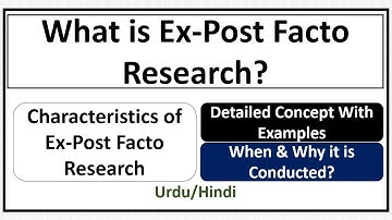 What is Ex-Post Facto Research? Characteristics/Features of Ex-Post Facto Research- When it is Used