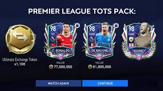 Premier League TOTS Packopening! Claiming C. Ronaldo, De Bruyne!! FIFA Mobile 22