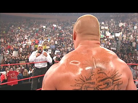 Triple H confronts Brock Lesnar: Raw, Aug. 26, 2002
