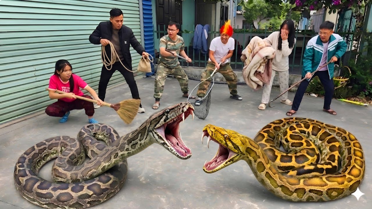 king python89 | brave hunter catches giant pythons,... Brave Expert Rescue Young Girl From The 2 Giant Pythons and 100 Dragon ...