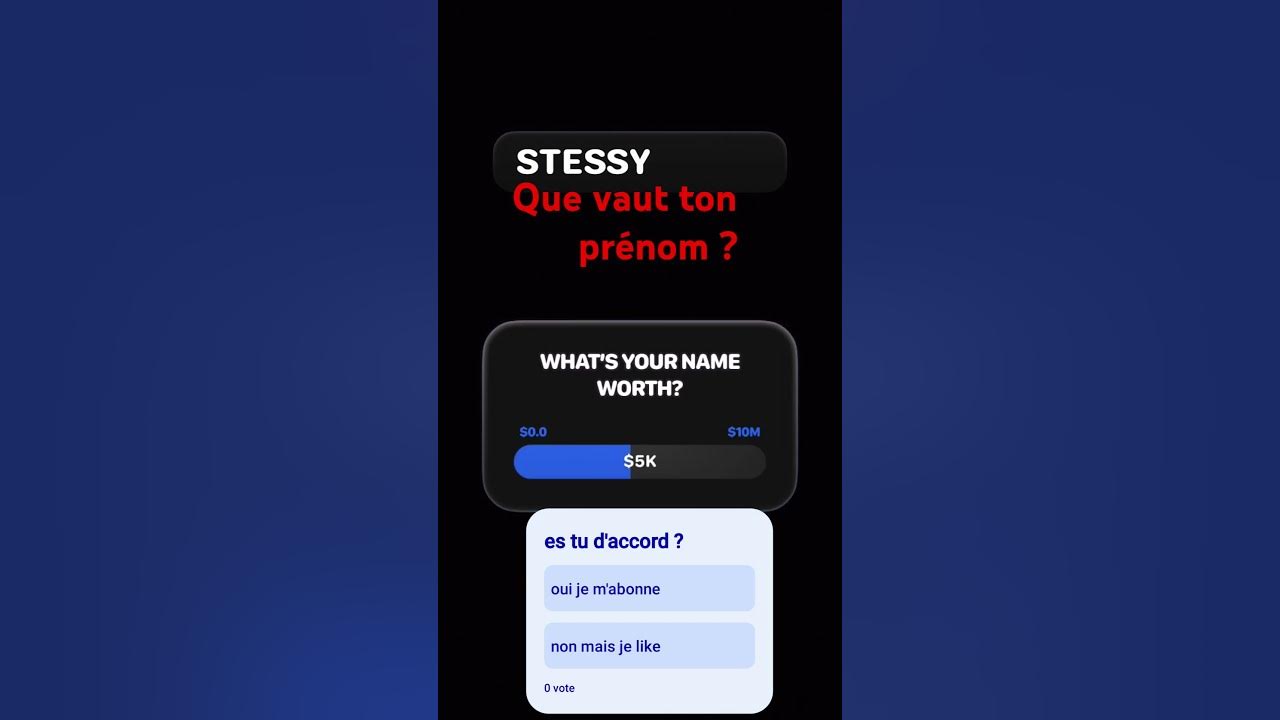 Combien Vaut Ton Prenom Jeu www.youtube.com