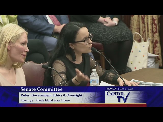 Adriana Bonilla Speaks To Senate Oversight Committe. class=