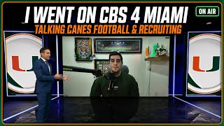 Peter Ariz on CBS 4 Miami Talking Canes Football and Recruiting