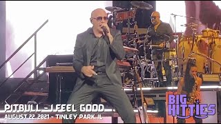 Pitbull performs "I Feel Good" in Tinley Park, IL, on August 22, 2021