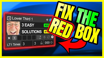 OBS Lower Third With Dockable Control Panel Plugin - FIX THE RED BOX