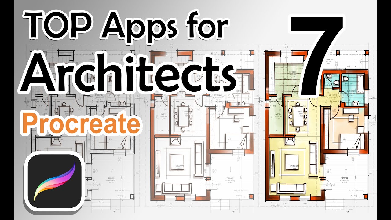 Top Apps for Architects procreate floor plans YouTube