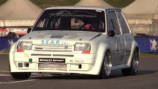 Renault 5 GT Turbo FLATOUT - Lovely sound, race action & on board battle 