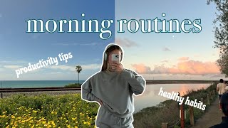 morning routines vlog: weekday mornings + how to be productive + maintain healthy habits!