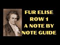 Ludwig beethoven fur elise row 1 a note by note piano sheet music reading tutorial