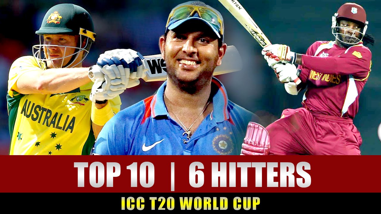 Top 10 Six Hitters in ICC T20 World Cup - YouTube