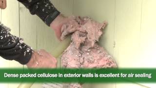 Insulating Walls with Dense Packed Cellulose