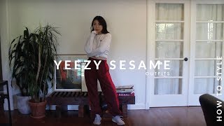 yeezy sesame outfits