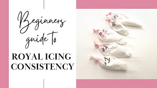 ROYAL ICING CONSISTENCY TUTORIAL!!  How to Make 5 Different Consistencies!