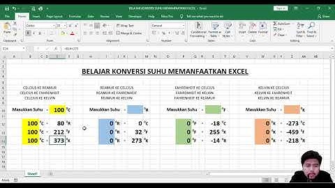Belajar Konversi Suhu dengan memanfaatkan Microsoft Excel