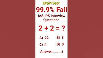 IAS IPS interview Questions #shorts #maths #quiz #puzzle