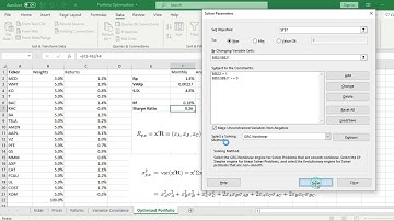 Investment Portfolio Optimization with Solver