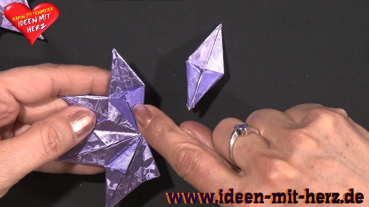Ideen Mit Herz Origami Stern Zierstern