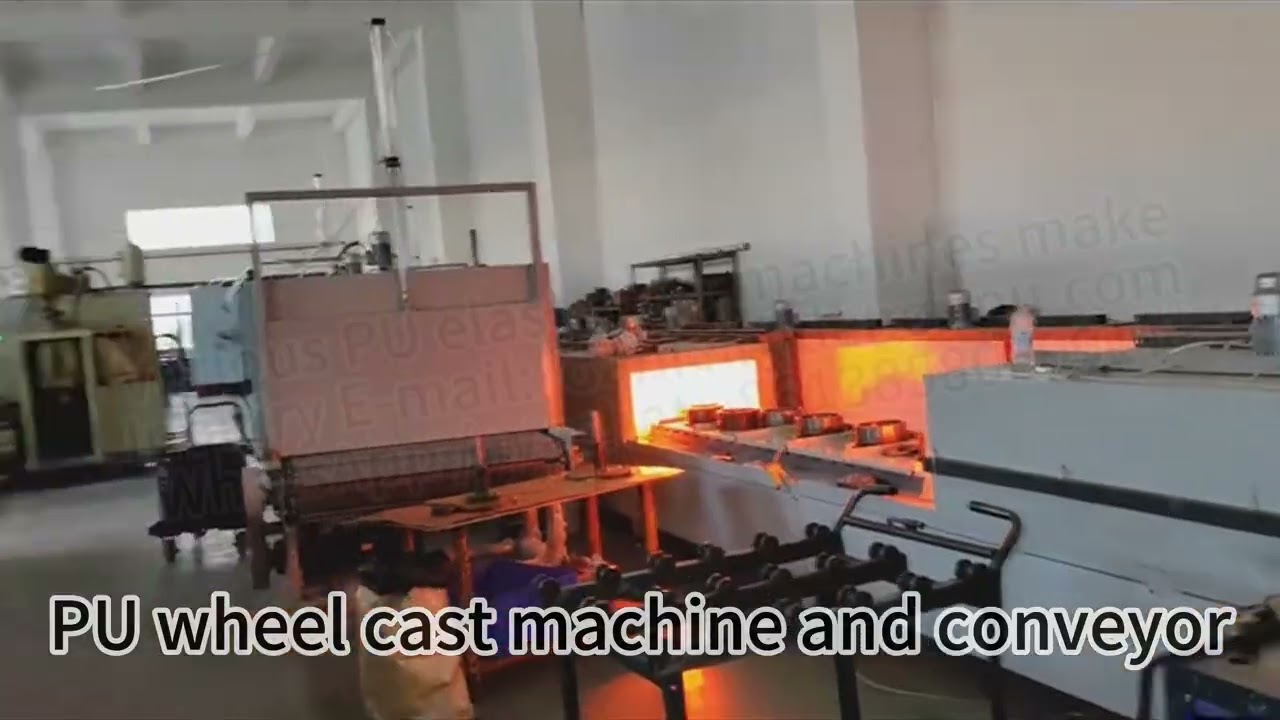 PU wheel cast machine and conveyor 