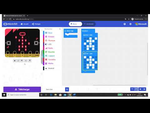 1-Réaliser une animation pour découvrir l'environnement Makecode Microbit