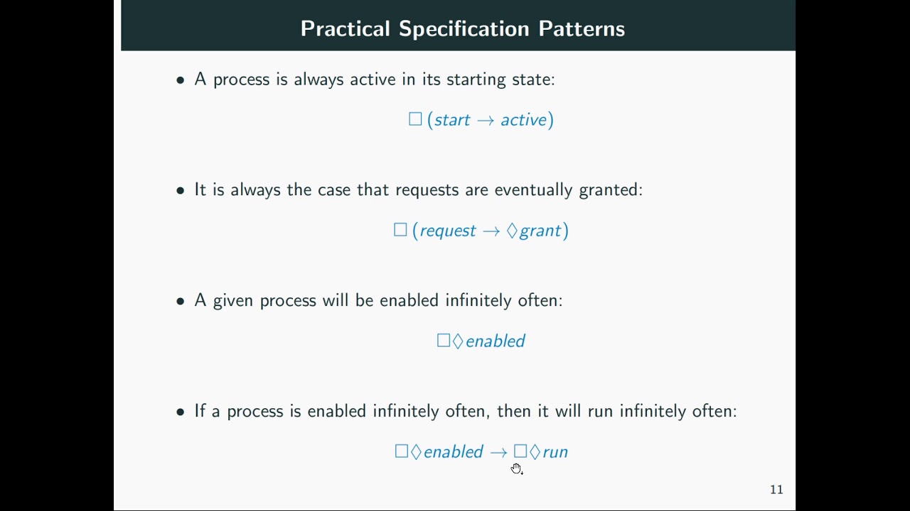 Introduction to LTL. Part 4: Practical Specification Patterns - YouTube