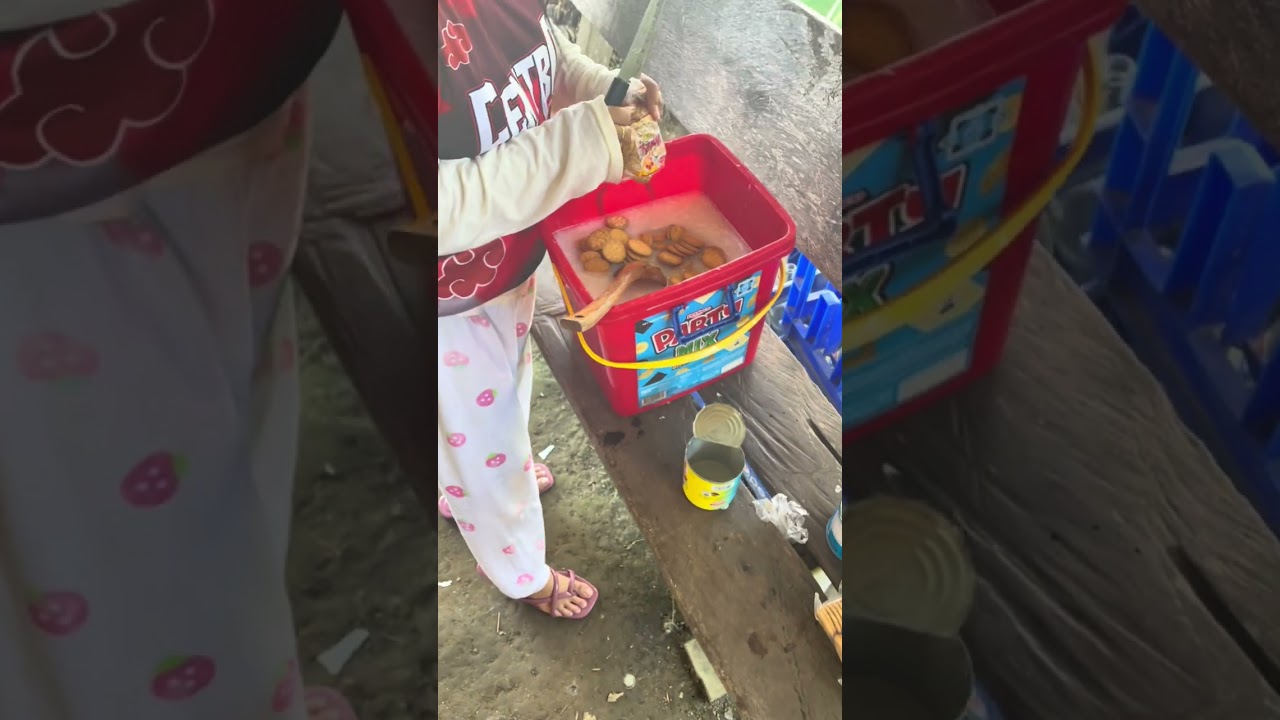 Lamaw buko mixed with condensed milk, white sugar, biscuits crackers, lami kaayo! #bukidlife 